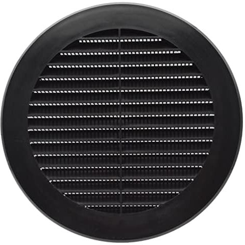 H&C VENT Rejilla Ventilación 125mm de Plástico │ Extractor de Baño Cocina │ Rejilla Aire Acondicionado Conductos Pared Techo Ventilador HVAC Tubo PVC │ Cubiertas de Ventilacion Redonda con Mosquitera