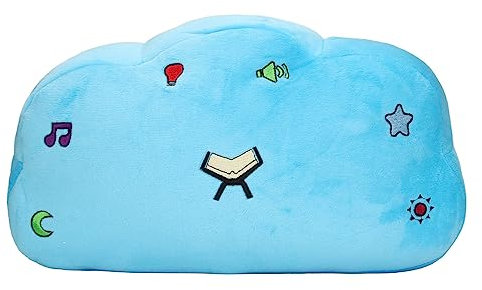 Koran-Kissen, Bequem, Weich, Niedlicher Stil, Blaue Wolkenform, LED-Lichtfunktion, Polyester-Kinderkissen für Dekorationen