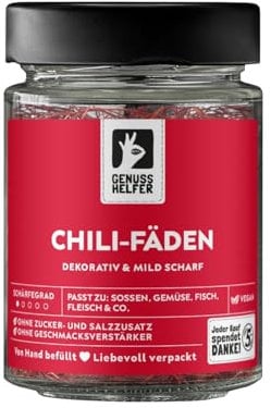 Bremer Gewürzhandel Chili Fäden, Chili-Schoten geschnitten, 20g im Glas