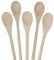 5 x MIDHILL Wooden Oval Spoon for Baking and Cooking, Hand Crafted, Non Stick Friendly Kitchen Essential