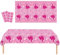 2Pcs Hot Pink Bar-bie Table Cloth Girls Party Tablecover,137*274cm Plastic Waterproof Party Tablecloth Dinning Table Decorations for Kids Girls Birthday Wedding Picnic Baby Shower Party Supplies