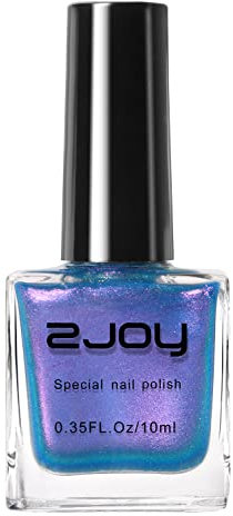 DouborQ Chameleon Nail Polish Holographic Glitter Nail Polish Shimmer Iridescent Chrome Nail Art Varnish (ZJ 03)