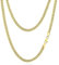 KRKC Herren Halskette, 14K Gold Vergoldet Edelstahl Cuban Link Chain Panzerkette 6mm, Nickel-frei Dünne Kette Gliederkette für Männer Länge 61cm