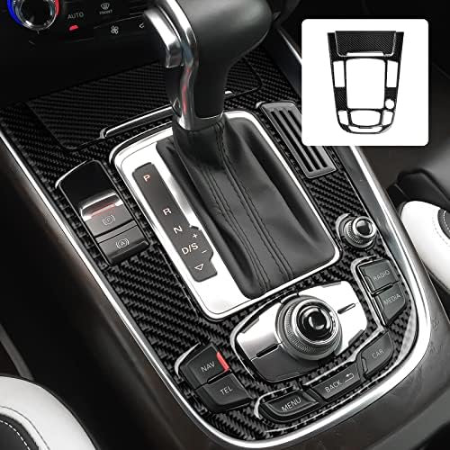 OYDDL Auto Kohlefaser Schaltknauf Schalthebel Cover Trim Kompatibel mit Audi A4 A5 S5 Q5 Interieur Zubehör (Stil G)