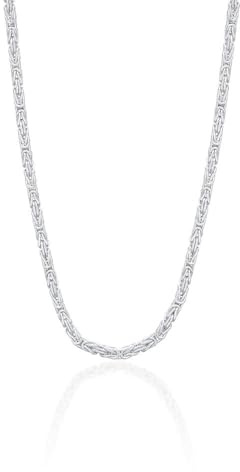 925er Silber Königskette von JEWLIX 2 mm, vierkant