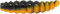 FTM Lifter Lures Larvy Cheese - 10 Gummimaden, Länge:4.5cm, Farbe:Dark Yellow/Black