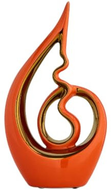 Tauzveok Abstrakte Sculpture, Keramik Deko Statue, Tischdekoration, Dekoration Wohnzimmer, Modern Deko Skulpturen, Haus Dekoartikel, Bücherregal Deko,Orange