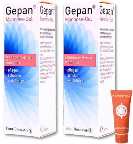 Gepan Mannose-Gel 2x 30 ml I Unterstützt die Haut im äußeren Intimbereich I Stärkung und Pflege der Schleimhaut I Keimprävention I Intimpflege I Feuchtigkeit I Spar-Set plus Pharma Perle give-away