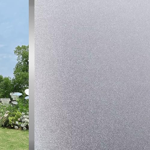 Fensterfolie Selbsthaftend Blickdicht 100 x 1000 cm Sonnenschutz Hitzeschutz Uv-Schutz Sichtschutzfolie Scheibenfolie Fenster Sichtschutz Folie für Büro Und Haus, Rein matt
