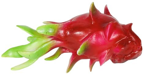 Allbestop Sous-main Bureau Fille Ornements de fruits Pitaya réalistes Fruits Modèle de fruits Accessoires de photographie Décoration de fête de cuisine Gadget Rigolo Cher (Red, 25X14cm)