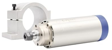 CIJIAOPOYU Broche refroidie par air 1,5 KW ER16 CNC Moteur de Broche 220 V 4 pièces Portant Une Broche for Le Travail du Bois avec convertisseur de fréquence 1,5 KW et Support de 80 mm(110V)