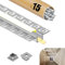 GEEKLUX Led Profil für led Leiste 2 m x 15 Stück 30m, für Trockenbauprofil Leisten für die Decke, Led Schiene Aluprofil und Diffusor -Maße 55,5 mm x 14,9 mm