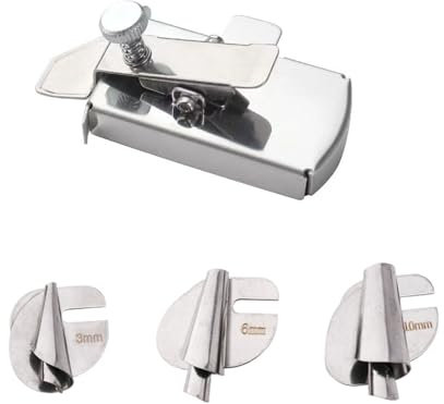 ZOCONE Magnetische Nahtführung für Nähfuß Magnet Nahtführung mit 3 Stück Rollsaum Nähfüße (3mm 6mm 10mm) zum Nähen Rolled Saum für Nähmaschine Praktisches Nähzubehör für Nähmaschine Zubehör
