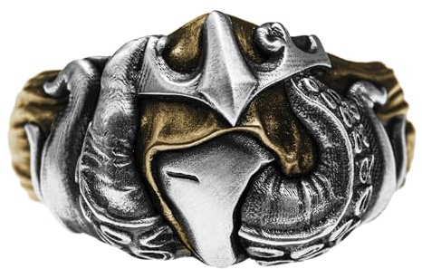 Starforged Cthulhu Mythos Hastur's Mask Ring The King in Yellow Herren Horror Themenring, Metall, ohne Edelstein, Metall, Ohne Edelstein, Metall, Kein Edelstein