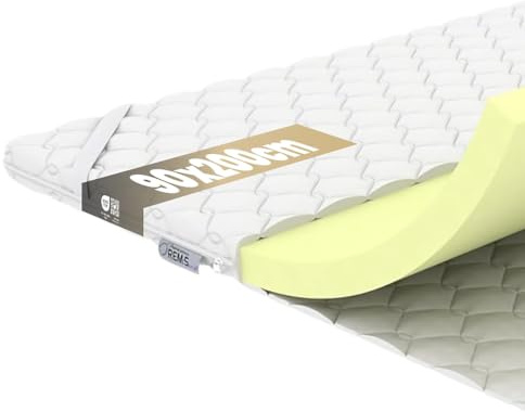 REM-Sen Matratzentopper 90x200 5cm H3 Mittelfest Polyurethanschaum Auflage | Mittelfeste Polyurethanschaum-Auflage mit dreilagiger Membranhülle. Vielseitig nutzbar für Sofa & Bett, Öko-Tex-zertifiziert