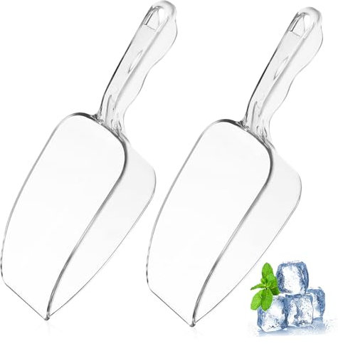 Cabilock 2 Stück Eisschaufeln Aus Lebensmittelechtem Kunststoff Runde Bodenschaufel Für Eis Popcorn Süßigkeiten Und Hundefutter Mit Aufhängeloch Für Einfache Aufbewahrung Für Küche