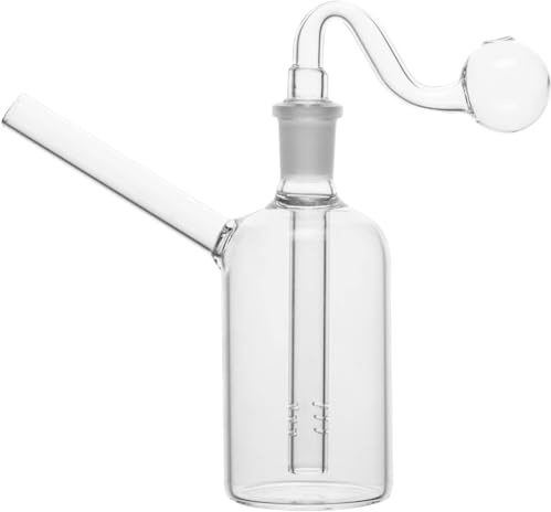 Clear Glass Bong Water Pipe – Bubbler Smoking Pipe with Smooth Filtration for Herbs & Tobacco