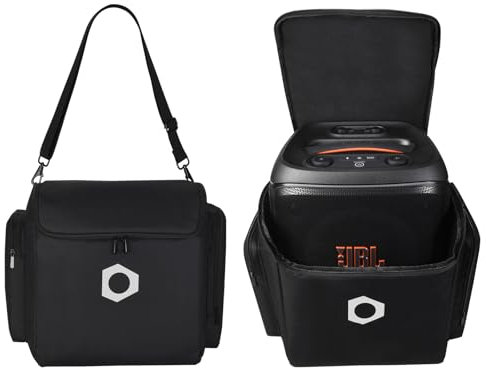Yaowanguan Travel Case for JBL Partybox Encore 2 / PartyBox Encore Essential Wireless Bluetooth Party Speaker and Microphones System,Partybox Encore Bag Protective Carrying Cover w/Accessories Pockets