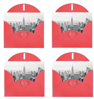 Premium Grußkarte New York Schwarz Weiß - Atemberaubendes Perlpapier Design mit Faltschließe und passendem Umschlag für verschiedene Anlässe