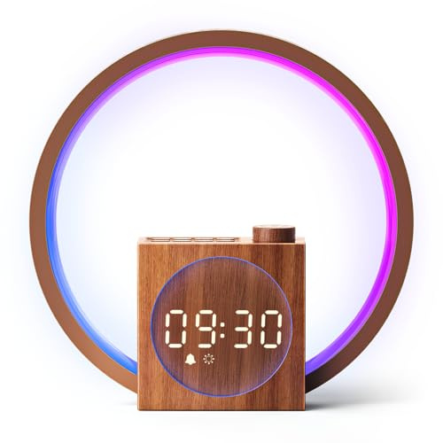 Dreamegg Sunrise Alarm Clock, White Noise Machine Wake Up Light | 25 Sounds 10-60 Min Gradual Wake-Up Light, 12 Colour Mode & 20-Level Dimming, Timer 10-480min, Sleep Aid for Adult Kids