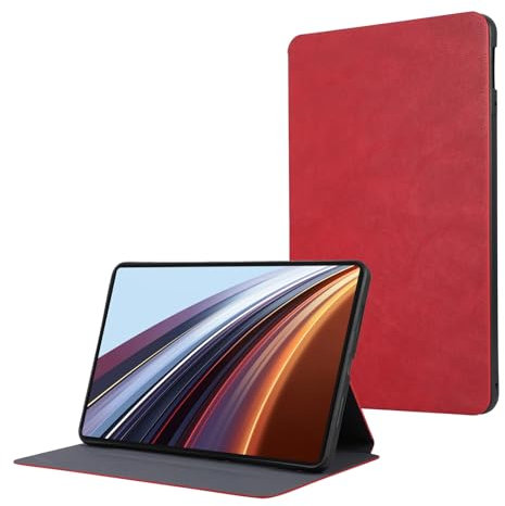 Protective Tablet Case Stand Case Compatible with Honor GT Pro 12.3 inch (2024), Slim Leather Business Folio Stand Protective Tablet Cover, Multi-Angle Viewing Full Cover Protection(Red)