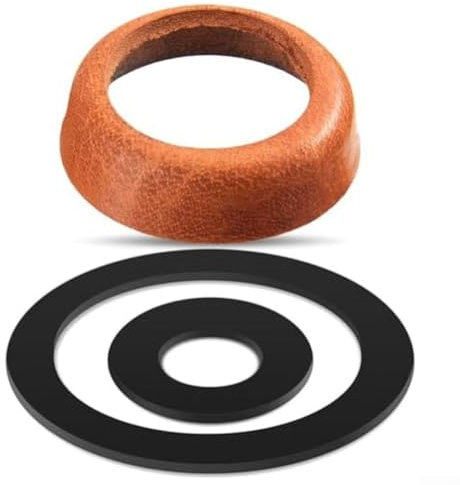 HOHOVYVY Schwengelpumpe Dichtung,Leder Kolbenmanschetten Für Typ 75 Handpumpe Mit Dichtungsring Und Kolbenmanschette Dichtungssatz(Brown)