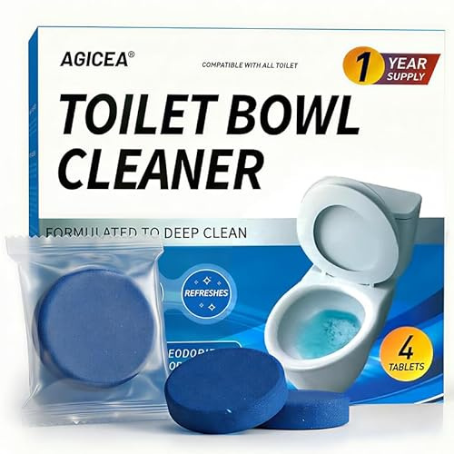 Automatic Toilet Bowl Cleaner Tablets, Bathroom Toilet Tank Cleaner (4 PACK)