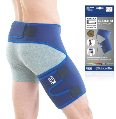 Neo-G Groin Brace for Thigh or Hamstring Injury. Groin Brace for Men and Women - for arthritis, pulled groin, strain - Adjustable Groin Compression Support - Unisex