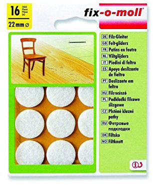 Ritterrath Flizgleiter weiß 22mm 16St., 3566302