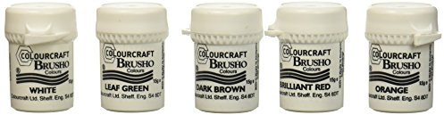 Brusho by Colourcraft BRU85001 Crystal Colour Assorted Pack of 24 Colours, 15 g