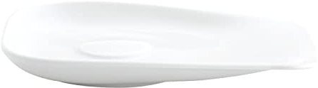 KAHLA 153543A90015C Elixyr Untertasse 13 cm | eckiger weißer Unterteller aus Porzellan 13 cm x 10 cm