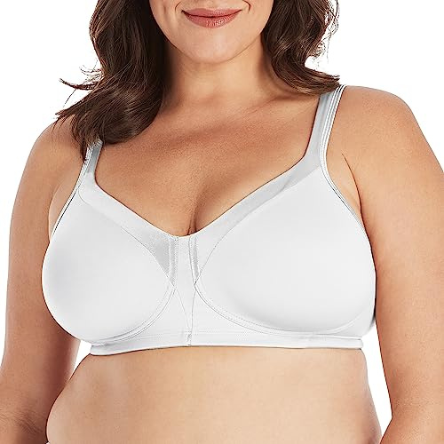 PLAYTEX Womens 18 Hour Silky Soft Smoothing Wireless Us4803 Available with 2-Pack Option Bras, White, 42D US