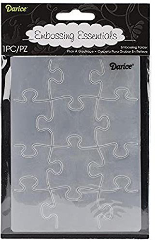 Darice 1218-100 Prägeschablone, Puzzle, Plastik, transparent, 10,8 x 14,6 x 0,4 cm