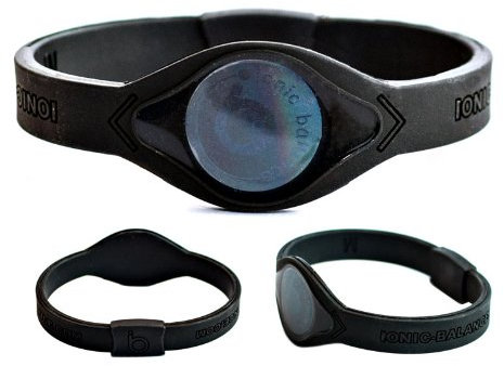 Ionic Balance Armband, mit Obsidian, schwarzes Hologramm, Schwarz Black with Black Hologram Medium - 19cm / 7.5in