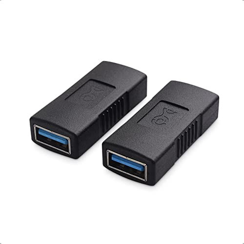 Cable Matters - Paquete de 2 acopladores USB 3.0, Adaptador USB Hembra a Hembra, USB3 Acoplamiento Conexión Acoplador Extensión, acoplador SuperSpeed USB 3.0, Cambiador de género