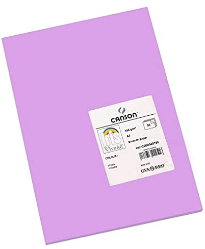 Canson 200040196 Iris Vivaldi glattes, farbiges Papier, A3, flieder 17