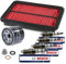 BESTPRICE Inspektionspaket Filterset mit 1x Luftfilter, 4x Zündkerze Super plus FR7DCX+, 1x Ölablassschraube mit Dichtung, Kompatibel mit MAZDA MX-5 II (NB)