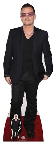 CS647 Star Cutouts Bono Lead Singer U2 Cardboard Cutout Perfect for Birthdays, Gifts, Parties & Fans 167cm Tall