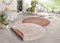 Northrugs Porto In- und Outdoor Teppich Rund – Runder Wendeteppich Wasserfest Mandala Design Flachgewebe Teppich Wetterfest für Balkon, Terrasse, Garten, Wohnzimmer in Terra Creme, ⌀200cm