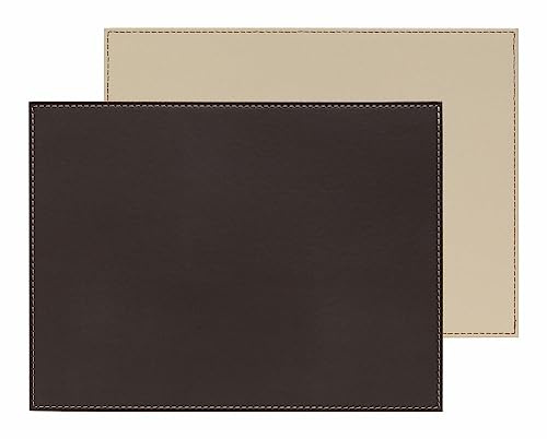 Duo - Platzset rechteckig, Schokobraun/Creme | Schokobraun/Creme, 2-farbig verwendbar, für Esstisch und Deko, abwischbar, bis 90 °C hitzebeständig, flach lagbar, 300 g