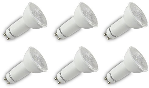 Pack of 6 X SLYVANIA REFLED ES50L 345LM 830 36D Long Neck GU10 LED Light Bulb