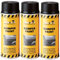 Chamäleon Bumper Paint Schwarz 3 x 400ml STOßSTANGENSPRAY Farbe Lack für Kunststoff