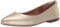 Amazon Essentials Women's Pointed-Toe Ballet Flat, Gold, 4.5 UK