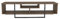 DECOROTIKA Asal Meuble TV, Bois d'ingénierie, Noyer/Noir, 150 cm Width