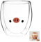 Lily Anne Boutique Kaffeetasse mit niedlichem Schwein, doppelwandige 3D-Tier-Glastassen-Kollektion, Verwendung als Glas-Kaffeetasse, Teetasse, Cocktailtasse oder Milchbecher, 357 ml, Schweinetasse