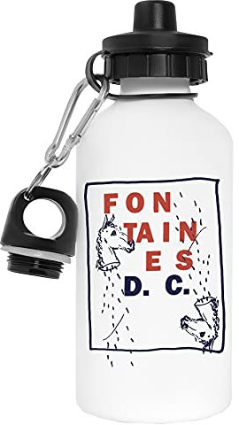 Fontaines Bouteille d'eau Blanc Aluminium Réutilisable Water Bottle White Reusable