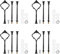Koomiao Etageren Stangen Set,4 Sets Etagere Zubehör 2 bis 3 Etage für Hochzeitstorte Etagere Tortenständer Tortenhalter Torten mit Schrauben und Unterlegscheiben, für Dessertdisplay (Schwarz)