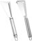 Klyuqoz Fruit Carving Knife, 2 Pack Stainless Steel Fruit Tool Set, Stainless Steel Fruit Cutter, Triangular Shape DIY Carving Knives for Home Kitchen Platter Tray Decoration（Silver）