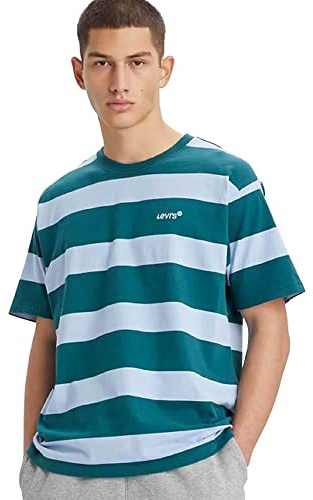Levi's Men's Red Tab Vintage Tee T-Shirt, Throwback Atlantic Deep, S