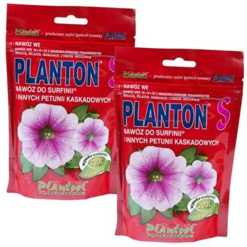 PLANTON S Dünger Für Petunien Surfinien Balkonpflanzen Kübelpflanzendünger Petunia 200g x2 NPK Flüssigdünger Wasserlöslich Konzentrat 400g Für 400L